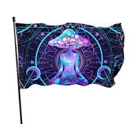Bandiera da Giardino Funghi Psichedelici Trippy Meditazione Cortile Casa Decorazione Esterna Bandiere Striscioni per Patio Prato 3x5 Ft