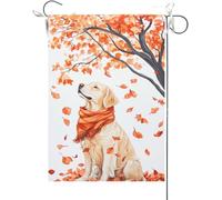 Bandiera Da Giardino Funny Golden Retriever Fall Bandiera Verticale Antivento Garden Flag Colore Vivido Bandiera Da Cortile Per Festival Esterno Celebrazioni 30X45CM