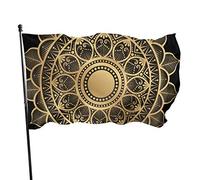 Bandiera da Giardino Geometrica Astratta Mandala Cortile Casa Decorazione Esterna Bandiere Bandiere per Patio Prato 3x5 Ft