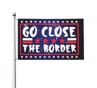 Bandiera Da Giardino Go Close The Border Bandiere Decorative Impermeabile Bandiera Da Cortile Antivento Garden Flag Per Esterno Festival Feste 90X152CM