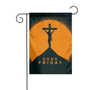 Bandiera Da Giardino Good Friday Bandiere Decorative Colori Vivaci Bandiera Verticale Lavabile Garden Flag Per Festival Esterno Feste 30X45CM