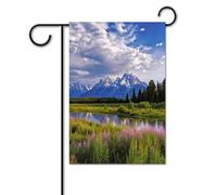 Bandiera da giardino, Grand Teton National Park Print Yard Flags, bandiere da giardino di benvenuto, bandiera stagionale da cortile per patio, prato, casa, decorazione esterna