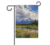 Bandiera da giardino, Grand Teton National Park Print Yard Flags, bandiere da giardino di benvenuto, bandiera stagionale da cortile per patio, prato, casa, decorazione esterna