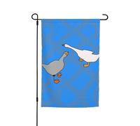 Bandiera da giardino "Grey Goose", bandiera da giardino stampata bifacciale, graziose bandiere rustiche per decorazioni da esterno, 12 x 18 pollici