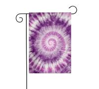 Bandiera da giardino grigia, bianca e viola, 30 x 45 cm, verticale, double face, per vacanze in fattoria, decorazioni esterne