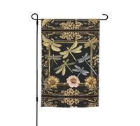 Bandiera da giardino grigia con libellule, 30,5 x 45,7 cm, resistente bandiera decorativa in poliestere stampato su entrambi i lati, per cortile, patio e balcone