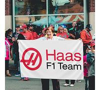 Bandiera Da Giardino Haas F1 Team Bandiere Decorative Lavabile Garden Flag Durevole Bandiera Da Cortile Per Festival Esterno Feste 90X152CM