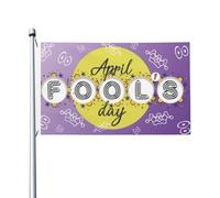 Bandiera Da Giardino Happy April Fool'S Day Outdoorbandiera Antivento Bandieradacortile Durevole Bandiere Decorative Per Feste Celebrazioni Festival 90X152CM