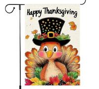 Bandiera Da Giardino Happy Fall Thanksgiving Garden Flag Verticale Bandiera Da Cortile Durevole Bandiere Decorative Per Esterno Feste Festival 30X45CM