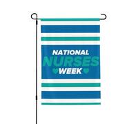 Bandiera Da Giardino Happy Nurses Week Day Bandiere Decorative Impermeabile Bandiera Da Cortile Verticale Garden Flag Per Celebrazioni Festival Esterno 30X45CM