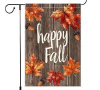 Bandiera Da Giardino Happy Thanksgiving Fall Maple Leaves For Pumpkins Bandiere Decorative Colore Vivido Garden Flag Resistente Al Sole Bandiera Da Cortile Per Esterno Feste Festival 30X45CM