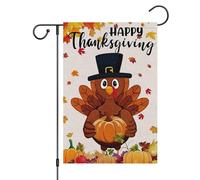 Bandiera Da Giardino Happy Thanksgiving Pumpkins Thanksgiving Bandiere Decorative Durevole Garden Flag Verticale Bandiera Da Cortile Per Esterno Festival Celebrazioni 30X45CM