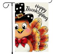 Bandiera Da Giardino Happy Thanksgiving Vertical Fall Maple Autumn Pumpkin Bandiere Decorative Verticale Garden Flag Durevole Bandiera Da Cortile Per Esterno Festival Feste 30X45CM