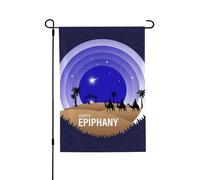 Bandiera Da Giardino Happy Three Kings Day Epiphany Day Bandiera Verticale Verticale Garden Flag Antivento Bandiera Da Cortile Per Festival Feste Esterno 30X45CM