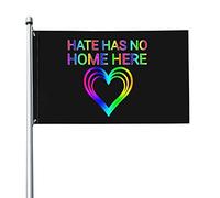 Bandiera Da Giardino Hate Has No Home Here Paw Dogs Lgbt Pride Us Bandiera Verticale Colore Vivido Bandiere Decorative Lavabile Bandiera Da Cortile Per Feste Celebrazioni Festival 90X152CM