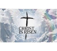 Bandiera Da Giardino He Is Risen Jesus Christ Christianty Easter Bandiere Decorative Lavabile Bandiera Da Cortile Durevole Garden Flag Per Feste Celebrazioni Festival 90X152CM