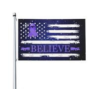 Bandiera Da Giardino Hodgkin'S Lymphoma Believe American Violet Ribbon Garden Flag Impermeabile Bandiera Da Cortile Durevole Bandiere Decorative Per Feste Festival Esterno 90X152CM