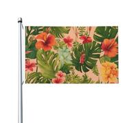 Bandiera da giardino Hojas Tropicales Y Flores, 90 x 1,5 m