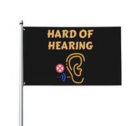 Bandiera Da Giardino I Am Deaf Hearing Impaired Bandiere Decorative Durevole Bandiera Da Cortile Colore Vivido Garden Flag Per Esterno Feste Festival 90X152CM