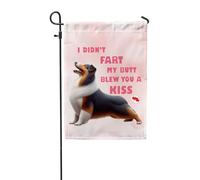 Bandiera Da Giardino I Didn'T Fart My Butt Blew You A Kiss Miniature American Shepherd Mas Dog Bandiera Verticale Lavabile Garden Flag Impermeabile Bandiere Decorative Per Esterno Feste 30X45CM