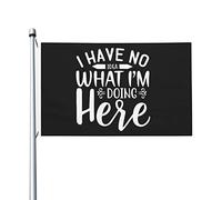 Bandiera Da Giardino I Have No Idea What I'M Doing Here Bandiere Decorative Durevole Bandiera Da Cortile Premium Garden Flag Per Feste Festival Esterno 90X152CM