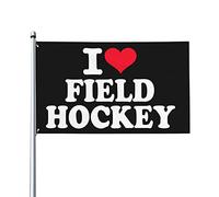 Bandiera Da Giardino I Love Field Hockey Bandiere Decorative Durevole Bandiera Da Cortile Premium Garden Flag Per Esterno Celebrazioni Festival 90X152CM