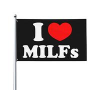 Bandiera Da Giardino I Love Milfs Bandiera Da Cortile Durevole Bandiere Decorative Premium Garden Flag Per Esterno Festival Celebrazioni 90X152CM
