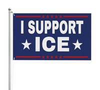 Bandiera da giardino "I Support Ice", "I Stand With Ice Deport Illegals", 3x5, bifacciale, con 2 occhielli