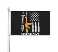 Bandiera Da Giardino I Will Not Comply Ar 15 Bandiere Decorative Lavabile Bandiera Da Cortile Colore Vivido Garden Flag Per Festival Esterno Celebrazioni 90X152CM