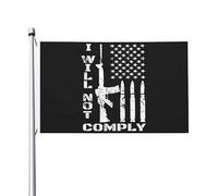 Bandiera Da Giardino I Will Not Comply Ar 15 Bandiere Decorative Premium Garden Flag Durevole Bandiera Da Cortile Per Festival Feste Esterno 90X152CM