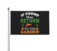 Bandiera Da Giardino If Found Please Return To The Garden Bandiere Decorative Lavabile Bandiera Da Cortile Antivento Garden Flag Per Esterno Festival Celebrazioni 90X152CM