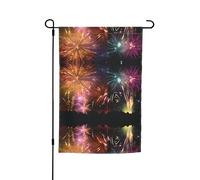 Bandiera da giardino in 3D con stampa a tema fuochi d'artificio esplosione, 30,5 x 45,7 cm, resistente, in poliestere stampato su entrambi i lati, per cortile, patio e balcone
