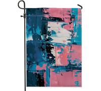Bandiera da giardino in arte astratta, tavolozza mista colorata moderna per esterni, decorazione primaverile estiva per feste, cortile, double face, 30,5 x 45,7 cm