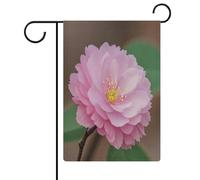 Bandiera da giardino in fiore di mandorlo per casa, prato, cartello di benvenuto, su entrambi i lati, piccole bandiere personalizzate per piscina, cortile, decorazione da parete per la casa, 32 x 47