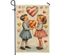 Bandiera da giardino in iuta double face per decorazione della casa romantica, vacanza, primavera, estate, prato, 30,5 x 45,7 cm