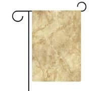 Bandiera da giardino in marmo beige chiaro per casa prato cartello di benvenuto banner doppio lato piccole bandiere personalizzate per piscina, cortile, decorazione da parete per la casa, 32 x 47 cm