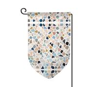 Bandiera da giardino in marmo color pastello su entrambi i lati, di alta qualità, per decorare la casa, resistente alle intemperie e doppia cucitura, 45,7 x 32,7 cm