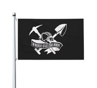 Bandiera Da Giardino In Memory Of The Coal Miners Logo Bandiere Decorative Colore Vivido Bandiera Da Cortile Lavabile Garden Flag Per Esterno Feste Festival 90X152CM
