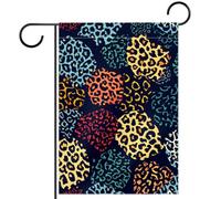 Bandiera da giardino in poliestere artistica 30 x 45 cm, bandiera di benvenuto per decorazioni estive, vacanze in fattoria, decorazioni esterne, texture colorata della pelle di Aanimals