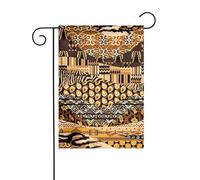 Bandiera da giardino in stile africano Patchwork Stampe Bandiere decorative principalmente per cortili, giardini, vasi di fiori, terrazza, balcone. 30,5 x 45,7 cm