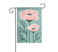 Bandiera da giardino in stile bohémien di metà secolo rosa, 30 x 45 cm, verticale, double face, per fattoria, vacanze, decorazioni esterne