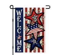 Bandiera Da Giardino Independence Day 4Th Of July Patriotic American Stars And Stripes 30X45Cm Bandiera Da Esterno Durevole Colorato Banner Per Estiva Sport Esterni