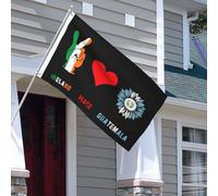 Bandiera Da Giardino Ireland Irish Peace Guatemala Guatemalan Bandiere Decorative Lavabile Bandiera Da Cortile Durevole Garden Flag Per Celebrazioni Esterno Feste 90X152CM