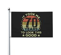 Bandiera Da Giardino It Took Me 70 Years To Look This Good Bandiera Da Cortile Premium Garden Flag Antivento Bandiere Decorative Per Esterno Festival Celebrazioni 90X152CM