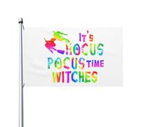 Bandiera Da Giardino Its Hocus Pocus Time Witches Doppia Faccia Bandiera Verticale Robuste Segnali Da Giardino Per Fattoria Attività Prato 3X5 Ft