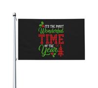 Bandiera Da Giardino Its The Most Wonderful Time Of The Year Bandiere Decorative Resistente Al Sole Bandiera Da Cortile Durevole Garden Flag Per Celebrazioni Esterno Festival 90X152Cm