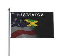 Bandiera Da Giardino Jamaica Map Garden Flag Premium Bandiera Da Cortile Lavabile Bandiere Decorative Per Esterno Feste Festival 90X152CM