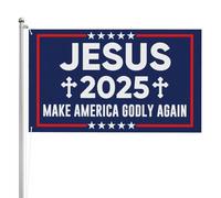 Bandiera da giardino Jesus 2025 Our Only Hope 3x5 Rendi di n l'America devota, striscione, bandiera cristiana di Cristo, arazzo per decorazioni esterne, senza asta, bifacciale