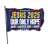 Bandiera da giardino Jesus 2025 Our Only Hope 4x6 Rendi di n l'America devota, striscione, bandiera cristiana di Cristo, arazzo per decorazioni esterne, senza asta portabandiera