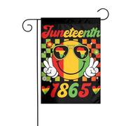 Bandiera da giardino Juneteenth 1865, mese della storia dei neri, 12x18 pollici, bandiere da esterno bifacciali, striscioni di benvenuto, bandiera festiva per feste, decorazione da giardino